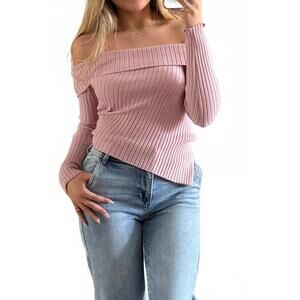 NEW MISS LOVE strawberry fields sweater top in pink